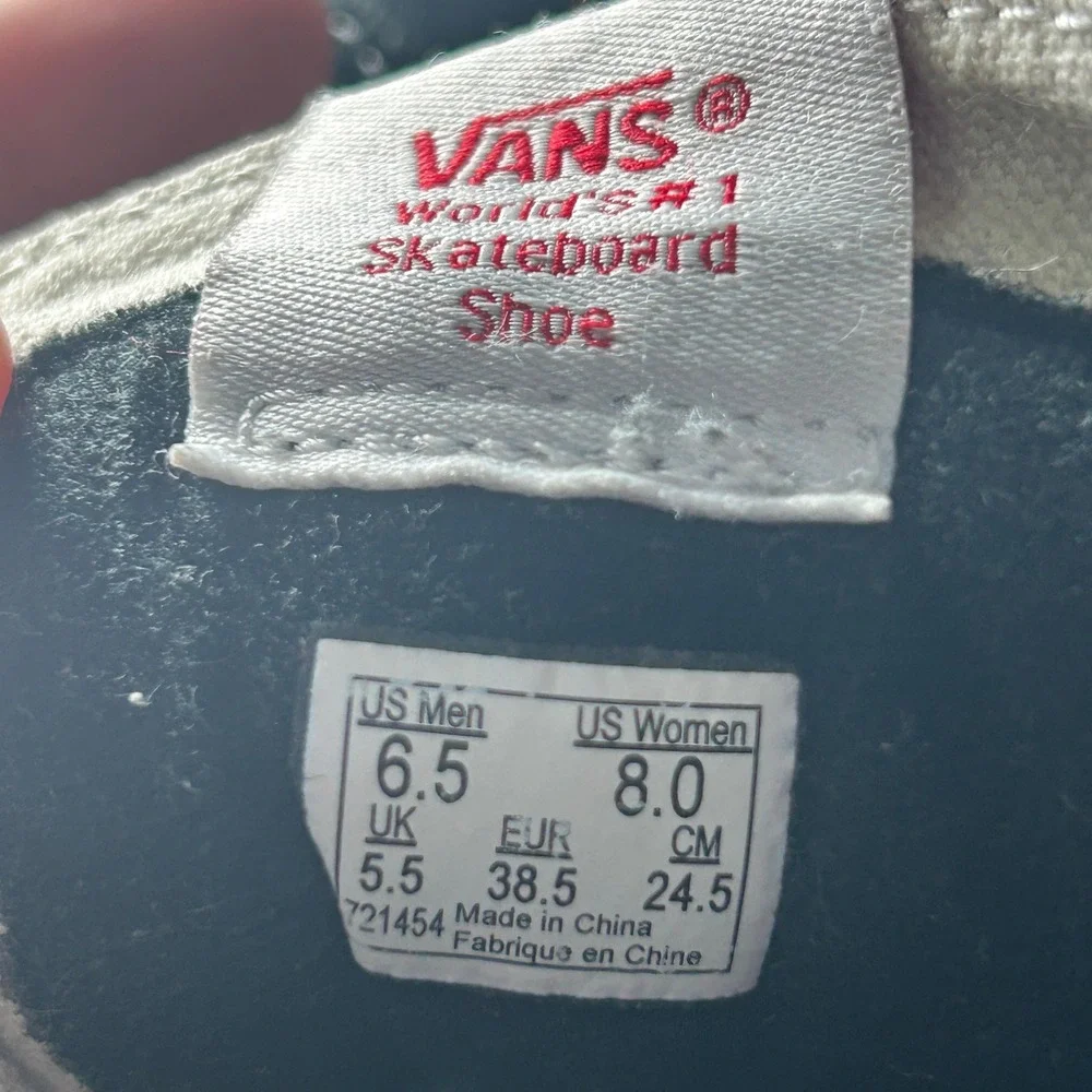 Vans Sk8-Hi Black Sneakers Women's High Top Skate Shoes Classic Style Size 8‎